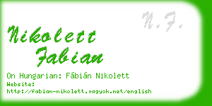 nikolett fabian business card